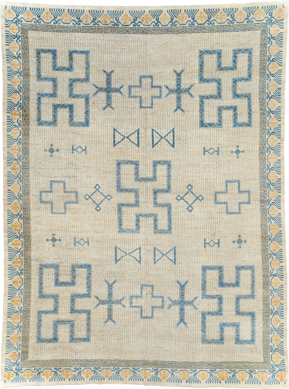 African Tuareg Inspired Modern East Turkestan Khotan Room Size Carpet, No.31498 - Galerie Shabab