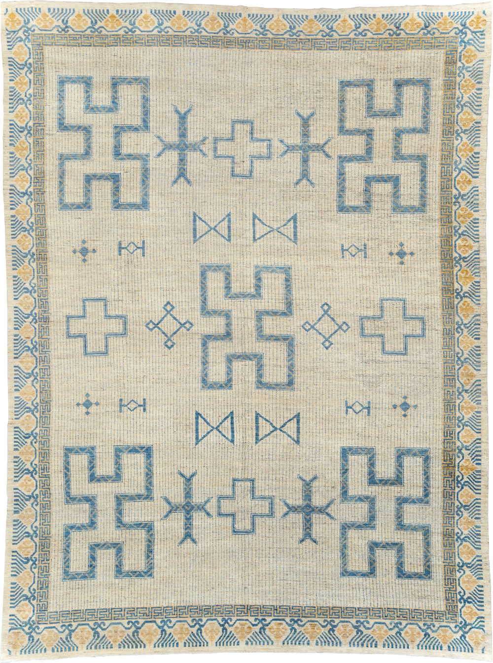 African Tuareg Inspired Modern East Turkestan Khotan Room Size Carpet, No.31498 - Galerie Shabab