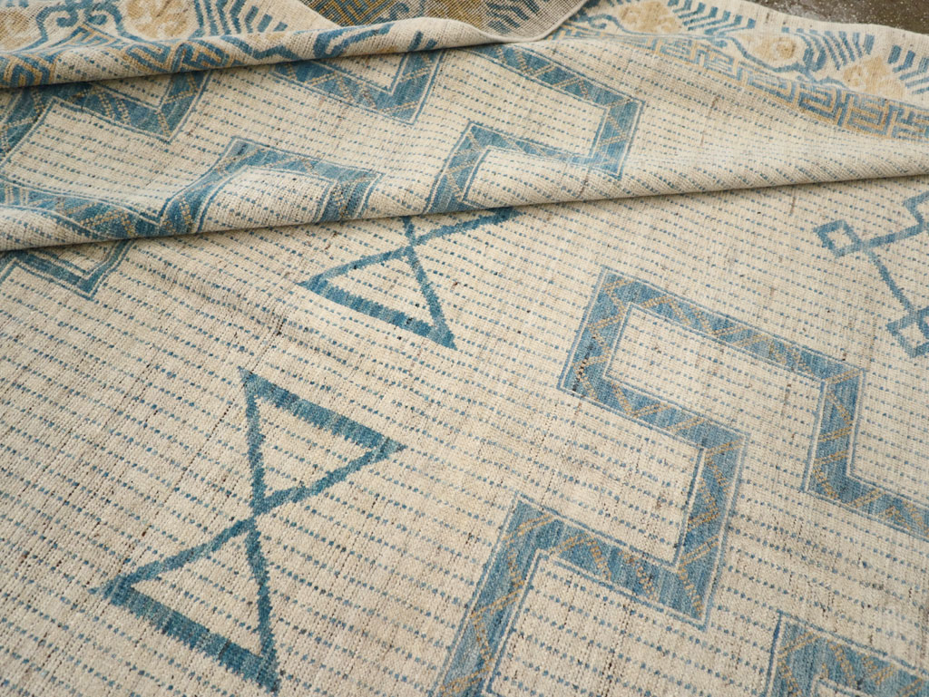 African Tuareg Inspired Modern East Turkestan Khotan Room Size Carpet, No.31498 - Galerie Shabab
