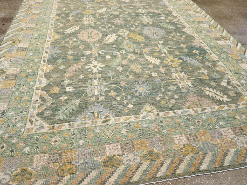 Modern East Turkestan Khotan Room Size Carpet, No.31499 - Galerie Shabab