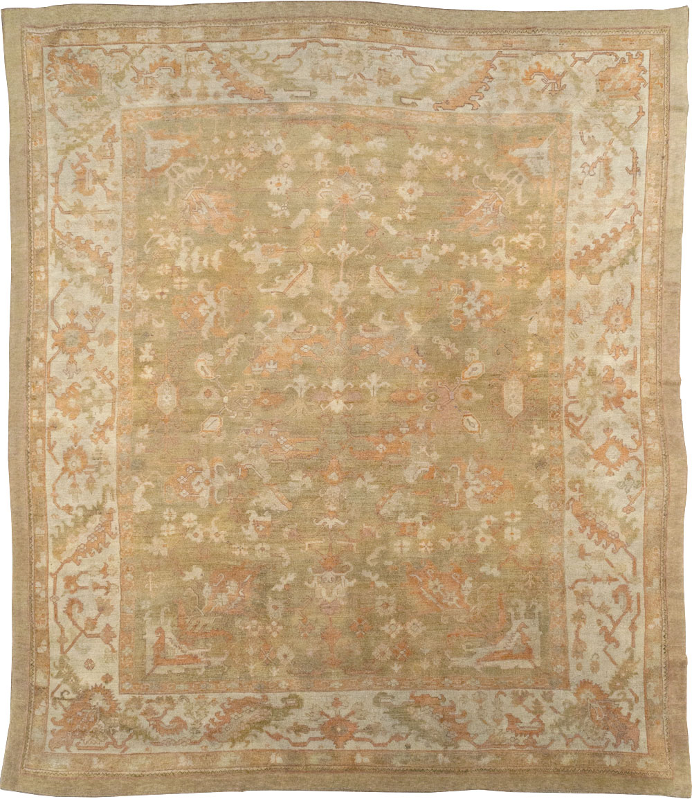 Antique Turkish Oushak Large Carpet, No.31507 - Galerie Shabab