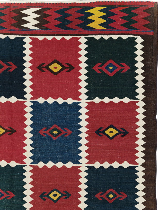 Vintage Turkish Kilim Long and Narrow Gallery Carpet, No.31509 - Galerie Shabab