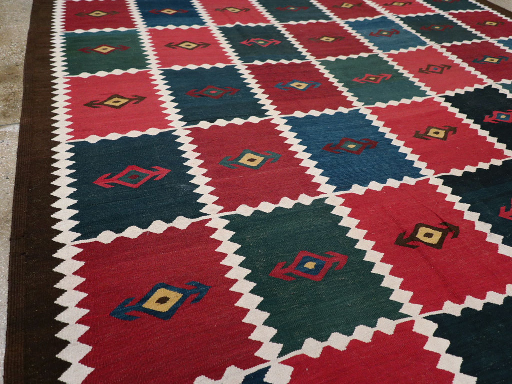 Vintage Turkish Kilim Long and Narrow Gallery Carpet, No.31509 - Galerie Shabab