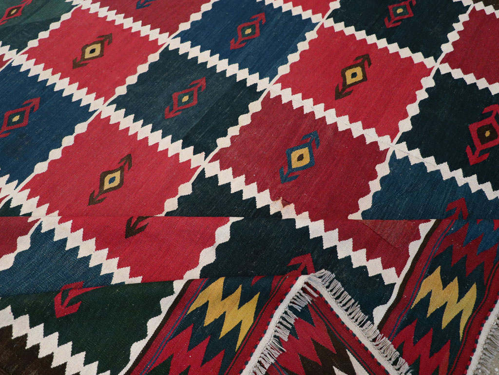 Vintage Turkish Kilim Long and Narrow Gallery Carpet, No.31509 - Galerie Shabab