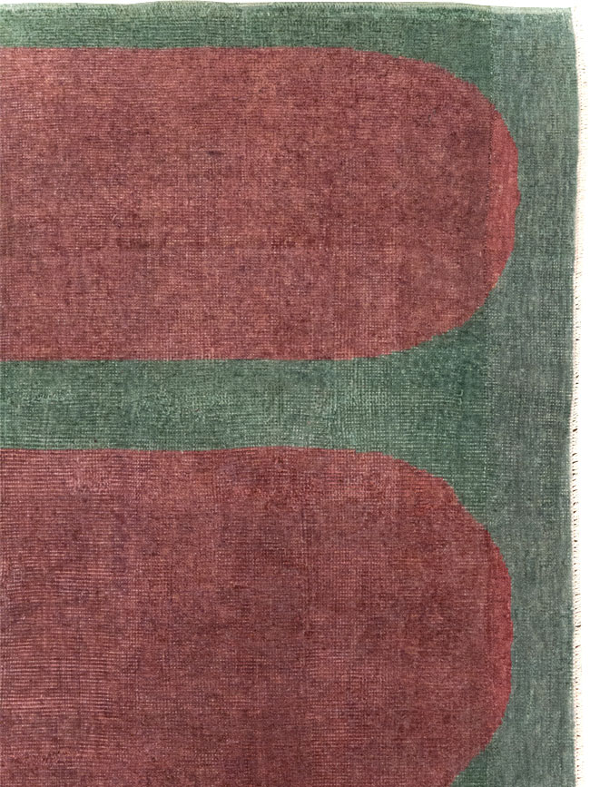 Vintage Turkish Art Deco Style Rug, No.31513 - Galerie Shabab