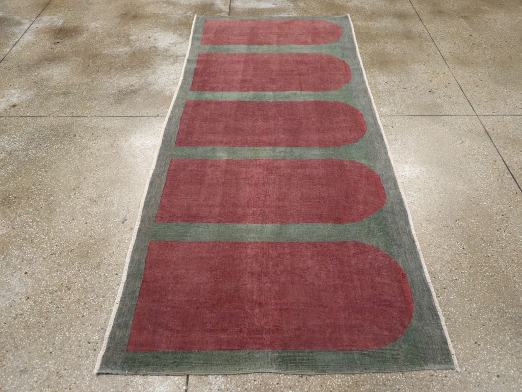 Vintage Turkish Art Deco Style Rug, No.31513 - Galerie Shabab