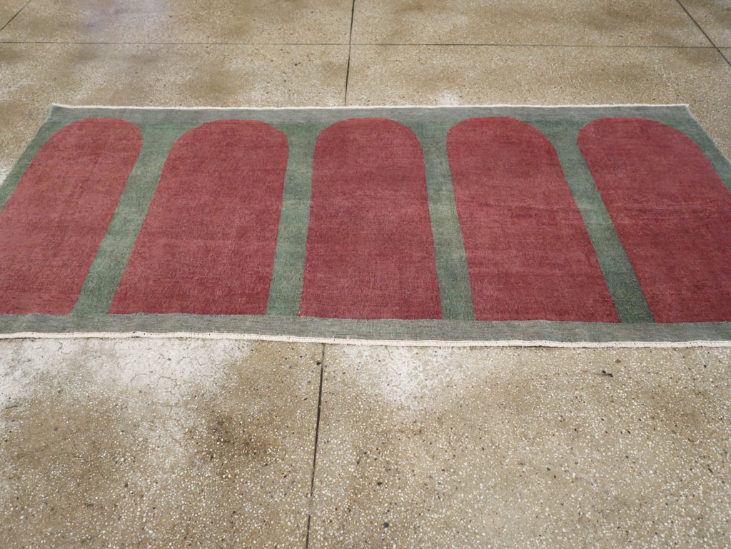 Vintage Turkish Art Deco Style Rug, No.31513 - Galerie Shabab