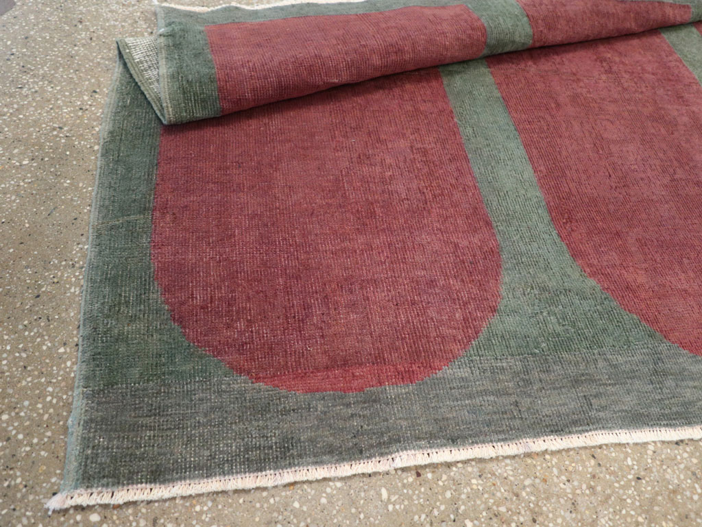 Vintage Turkish Art Deco Style Rug, No.31513 - Galerie Shabab