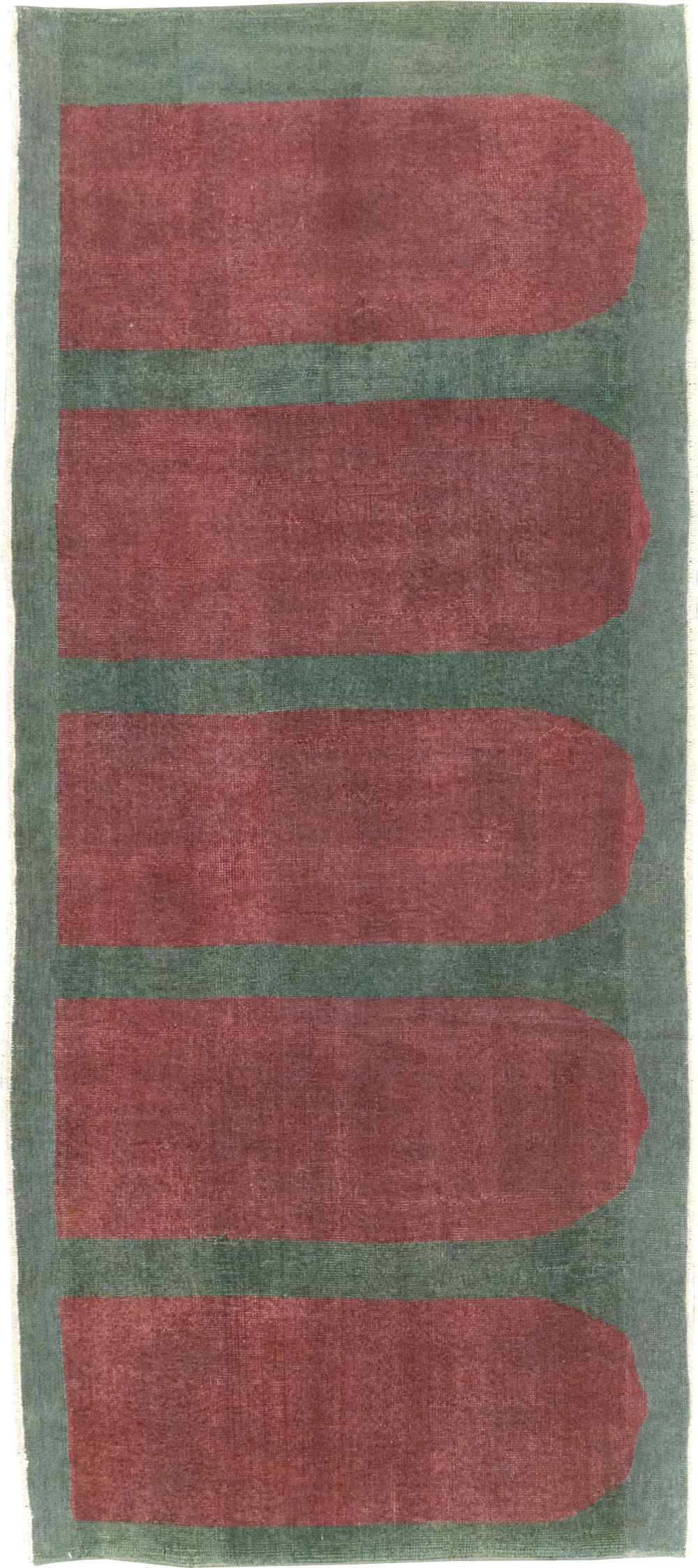 Vintage Turkish Art Deco Style Rug, No.31515 - Galerie Shabab