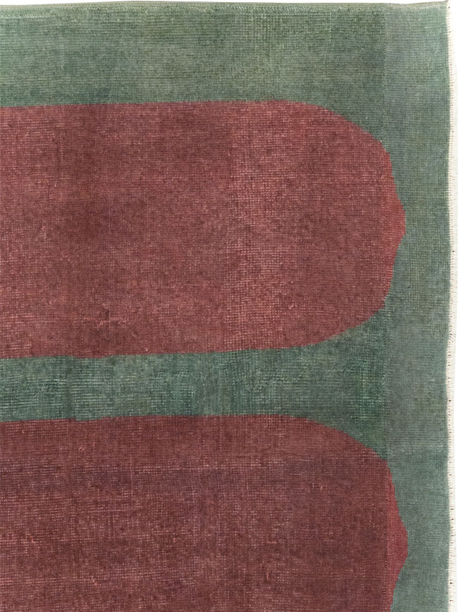 Vintage Turkish Art Deco Style Rug, No.31515 - Galerie Shabab