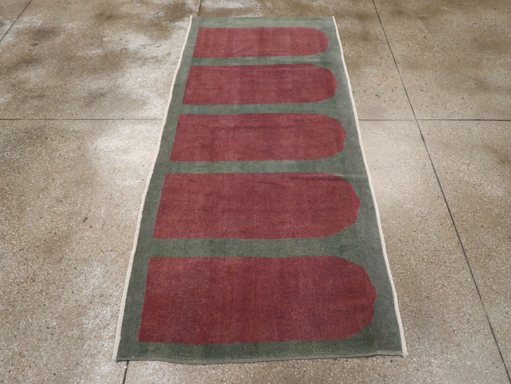 Vintage Turkish Art Deco Style Rug, No.31515 - Galerie Shabab