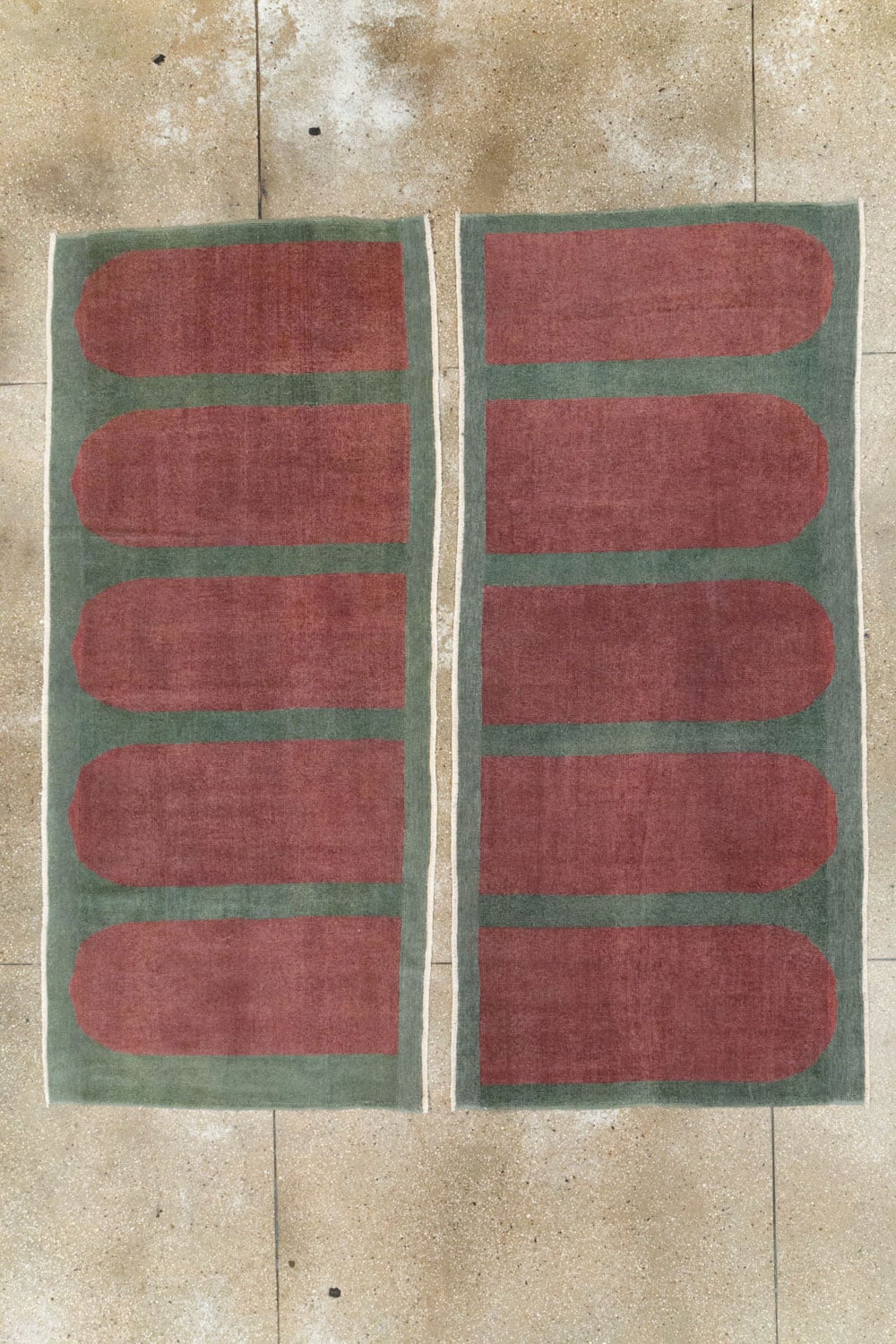 Vintage Turkish Art Deco Style Rug, No.31515 - Galerie Shabab