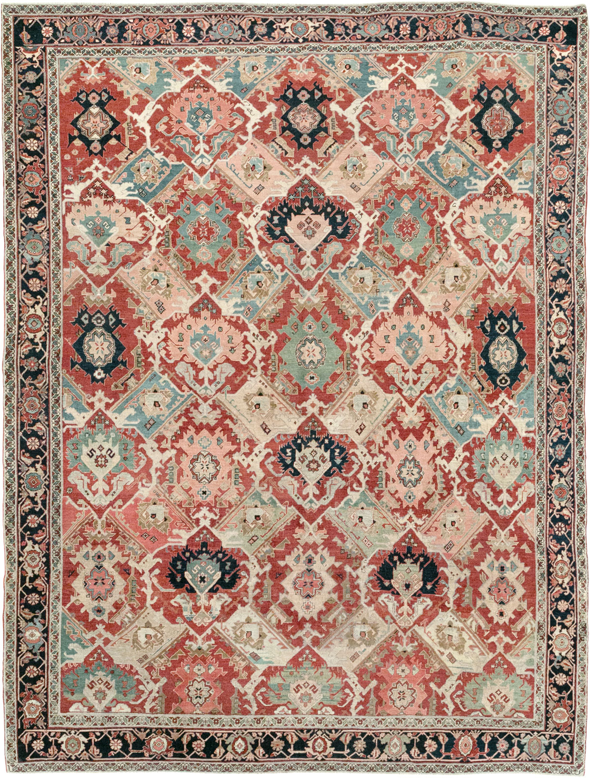 Antique Persian Heriz Room Size Carpet, No.31518 - Galerie Shabab