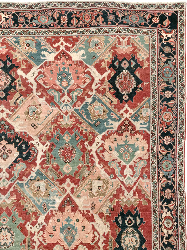 Antique Persian Heriz Room Size Carpet, No.31518 - Galerie Shabab