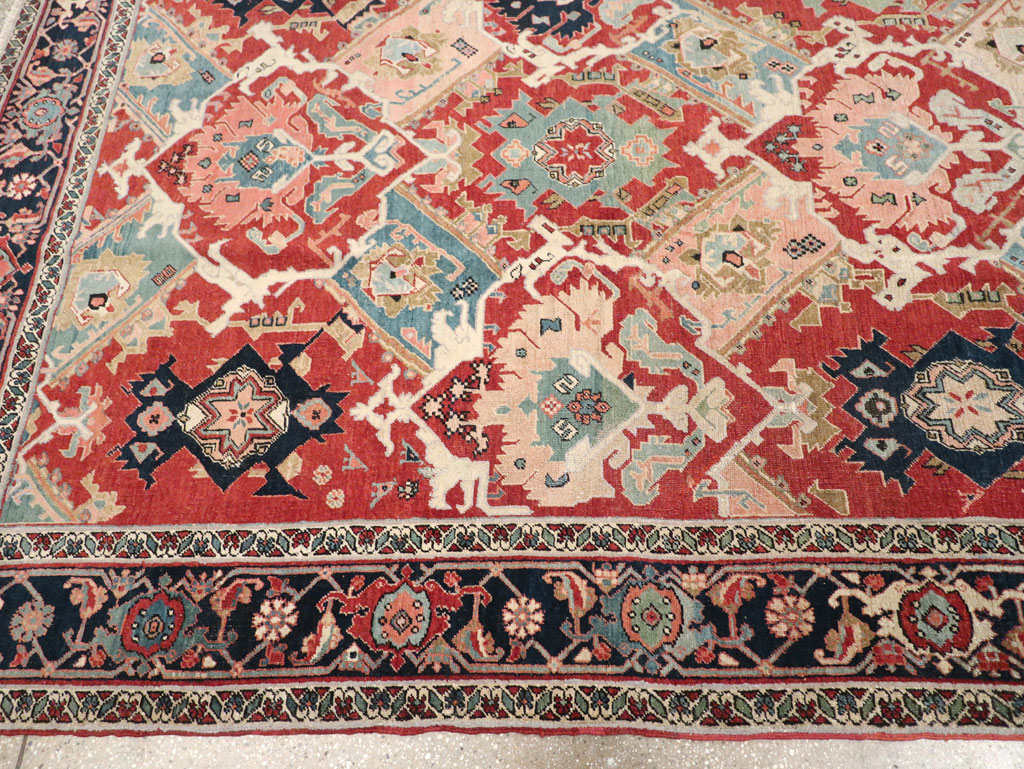 Antique Persian Heriz Room Size Carpet, No.31518 - Galerie Shabab