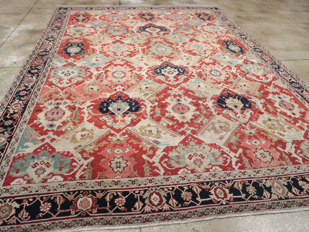Antique Persian Heriz Room Size Carpet, No.31518 - Galerie Shabab