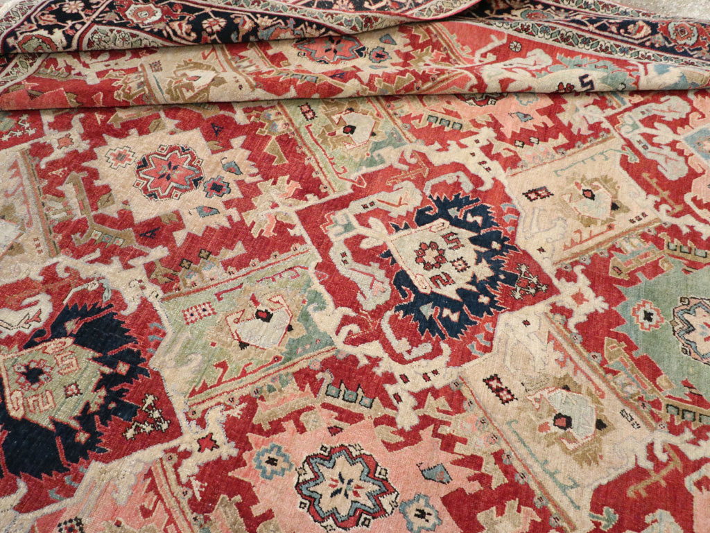 Antique Persian Heriz Room Size Carpet, No.31518 - Galerie Shabab