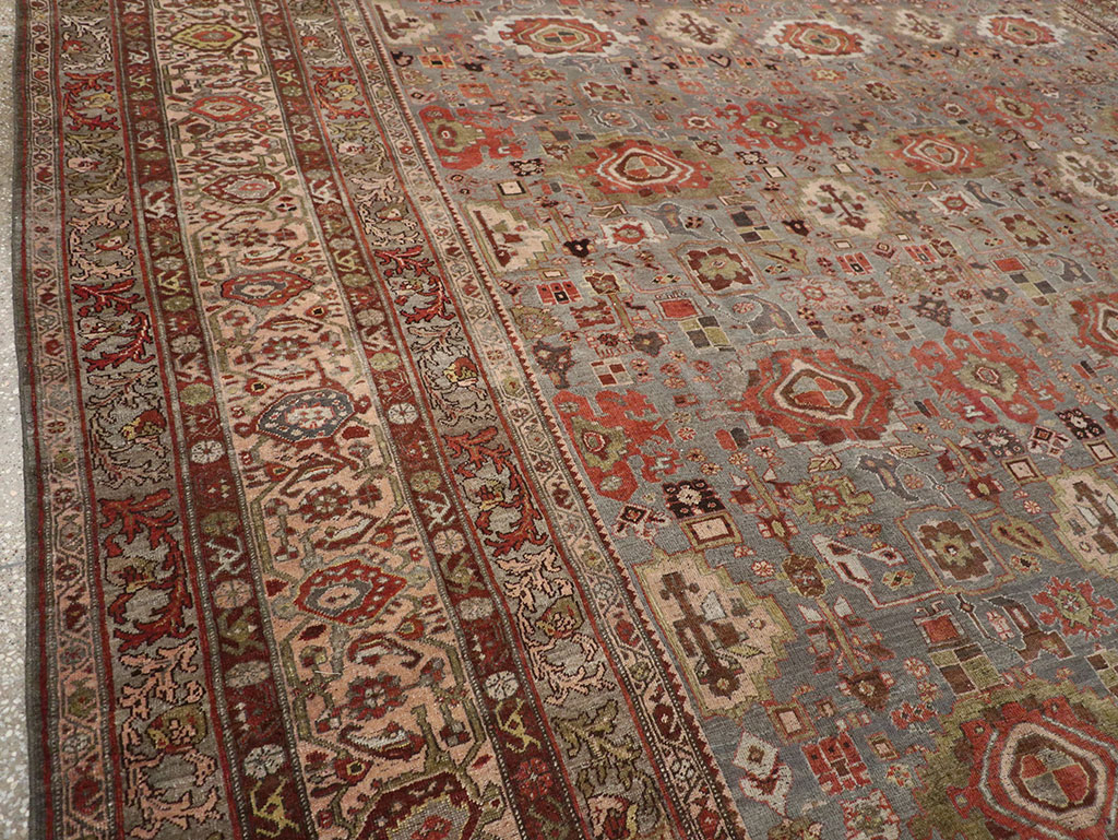 Antique Persian Bidjar Room Size Carpet, No.31523 - Galerie Shabab