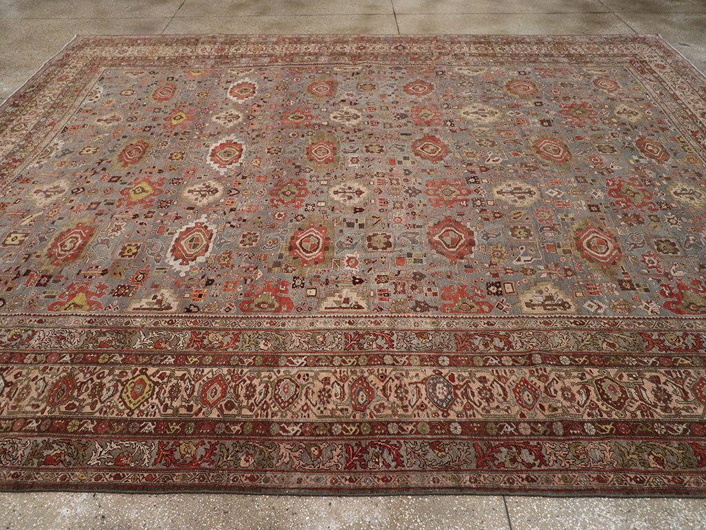 Antique Persian Bidjar Room Size Carpet, No.31523 - Galerie Shabab