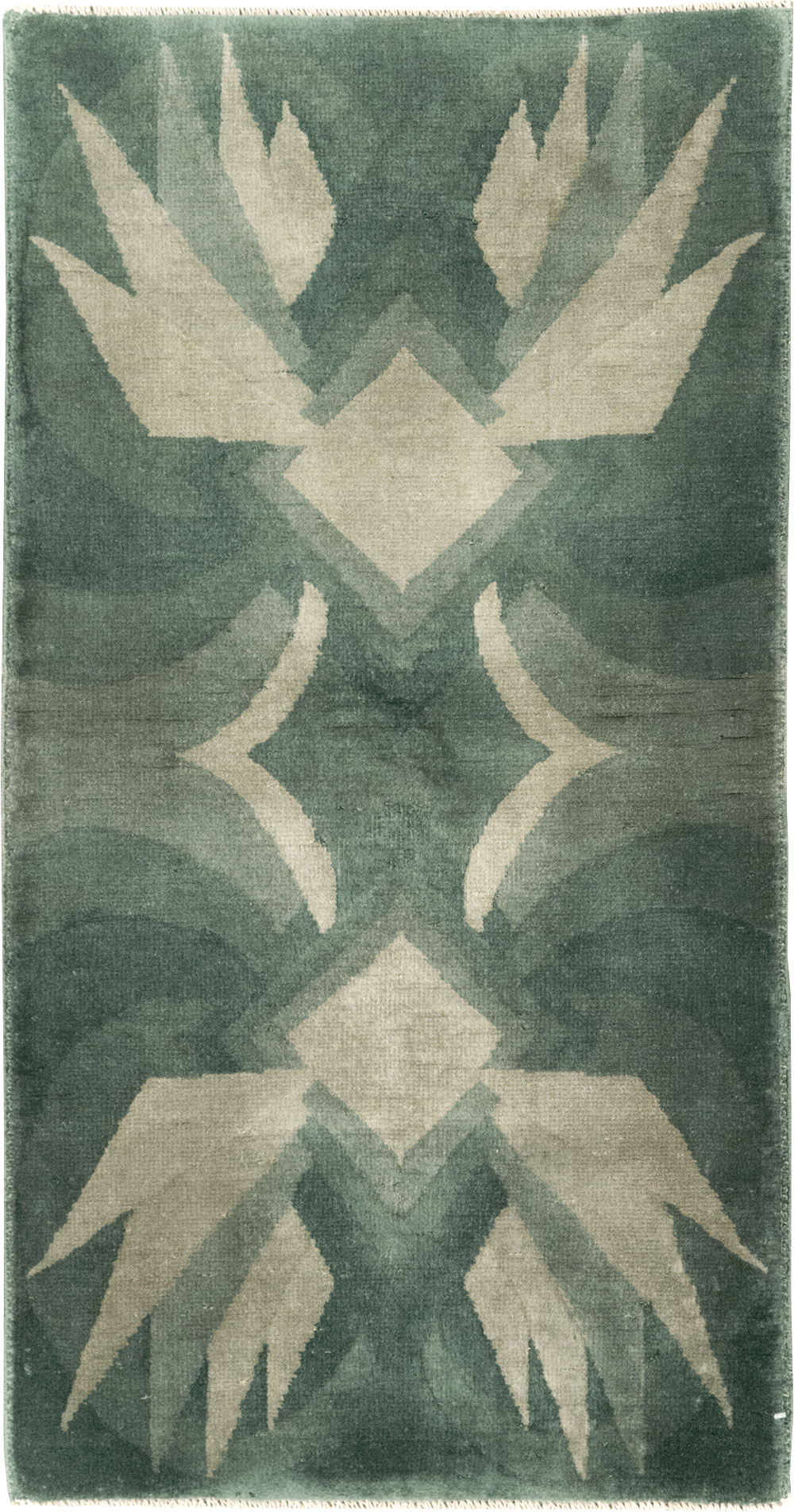Vintage Chinese Art Deco Throw Rug, No.31525 - Galerie Shabab