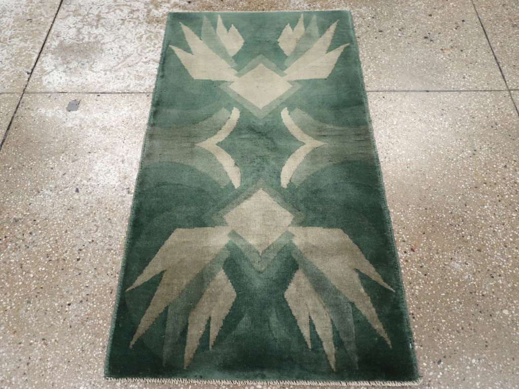 Vintage Chinese Art Deco Throw Rug, No.31525 - Galerie Shabab