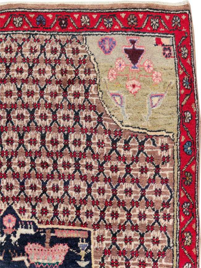 Vintage Hamadan Pictorial Rug, No.31527 - Galerie Shabab