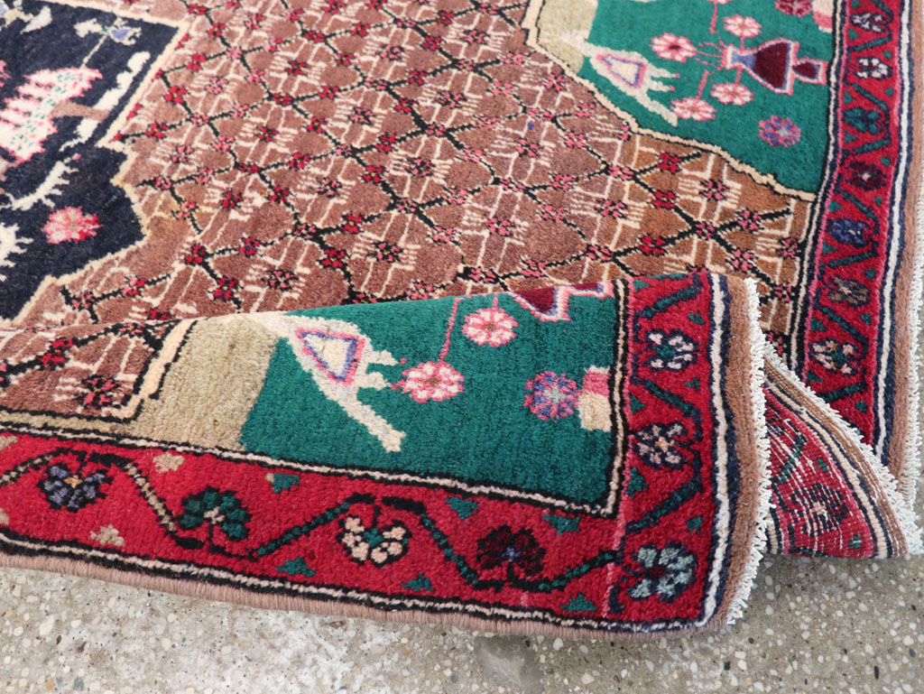 Vintage Hamadan Pictorial Rug, No.31527 - Galerie Shabab