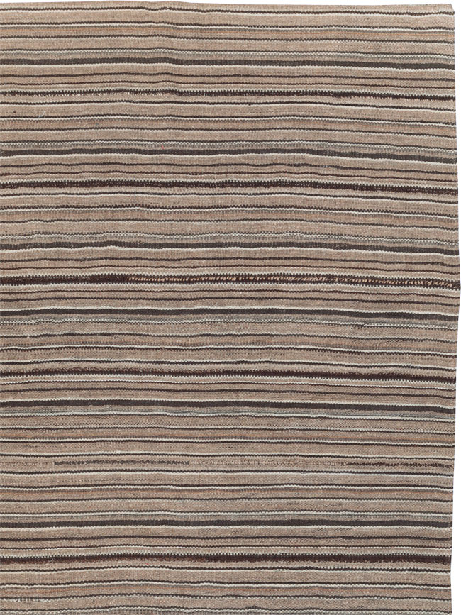 Vintage Turkish Flatweave Kilim Room Size Carpet, No.31530 - Galerie Shabab
