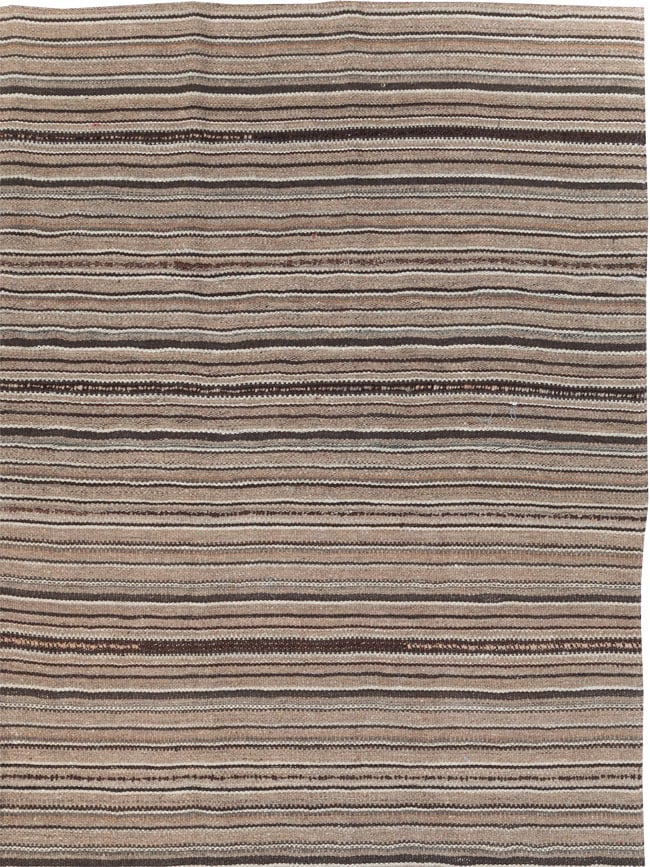 Vintage Turkish Flatweave Kilim Room Size Carpet, No.31530 - Galerie Shabab