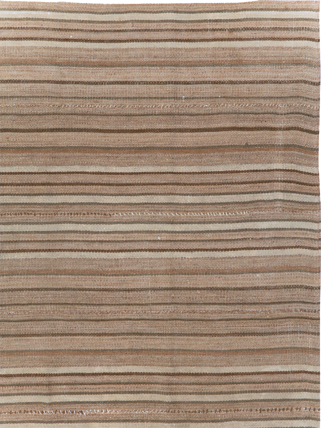 Vintage Persian Flatweave Kilim Accent Carpet, No.31532 - Galerie Shabab