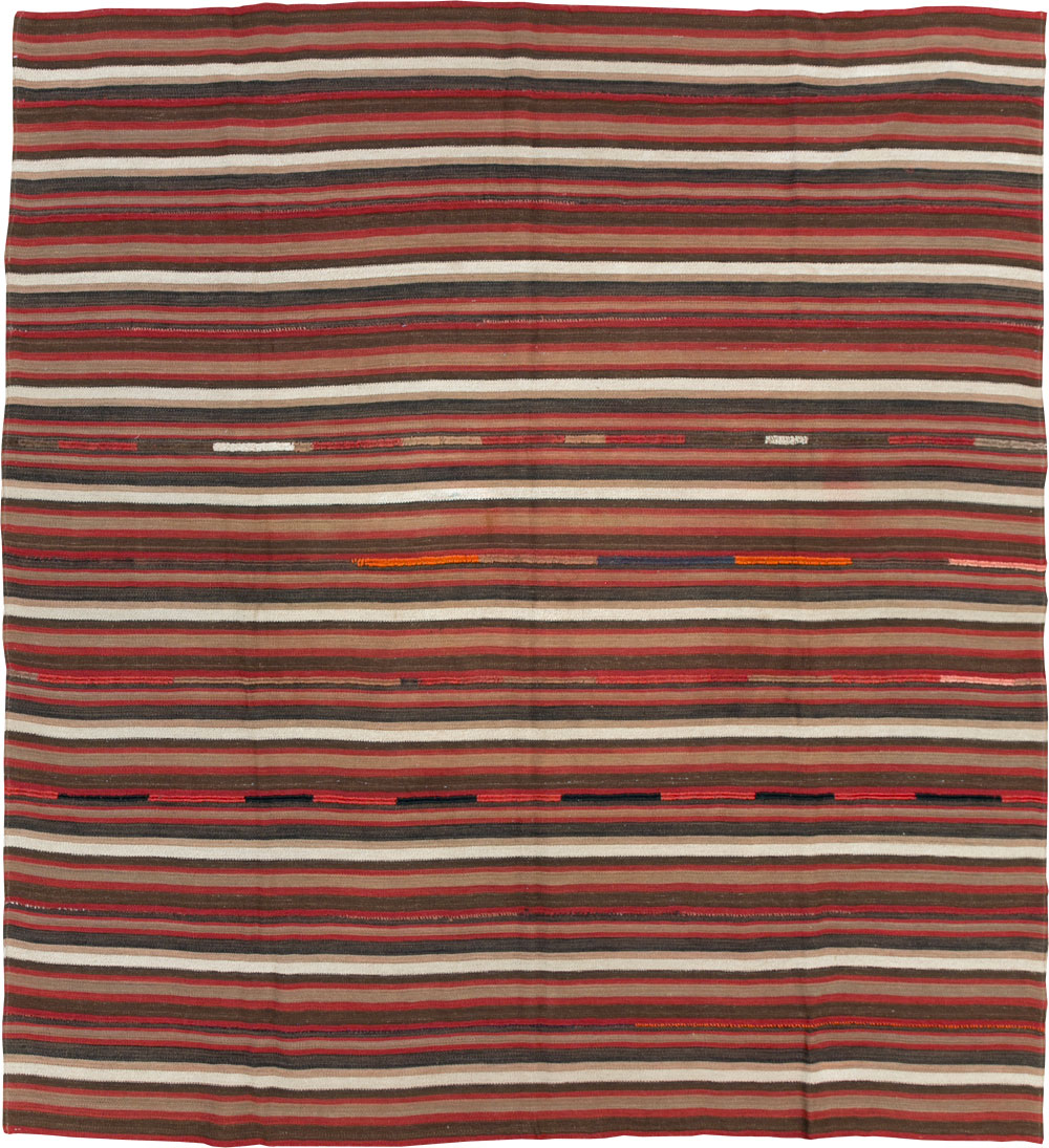 Vintage Turkish Flatweave Kilim Accent Carpet, No.31533 - Galerie Shabab