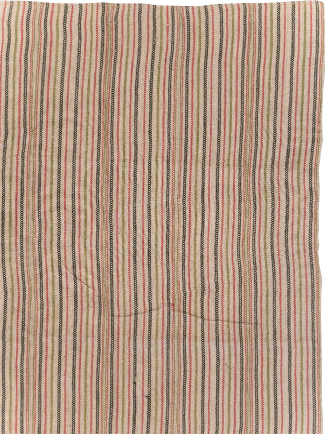 Vintage Turkish Flatweave Kilim Square Room Size Carpet, No.31534 - Galerie Shabab