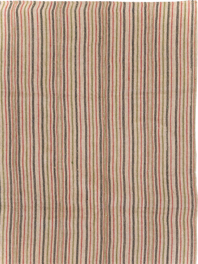Vintage Turkish Flatweave Kilim Square Room Size Carpet, No.31534 - Galerie Shabab