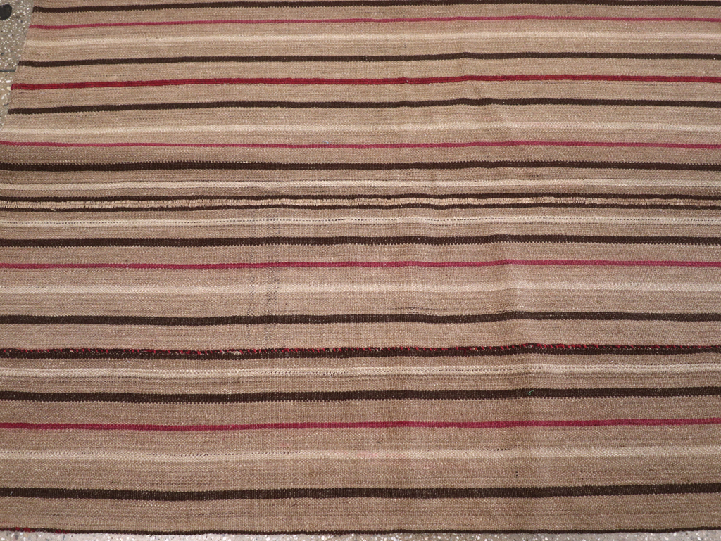 Vintage Turkish Flatweave Kilim Small Room Size Carpet, No.31536 - Galerie Shabab