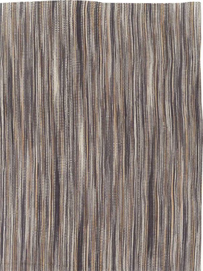 Modern Turkish Flatweave Kilim Room Size Carpet, No.31539 - Galerie Shabab