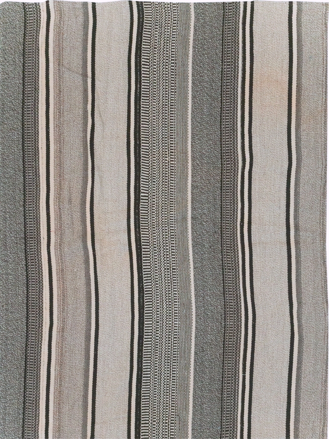 Modern Turkish Flatweave Large Room Size Carpet, No.31541 - Galerie Shabab