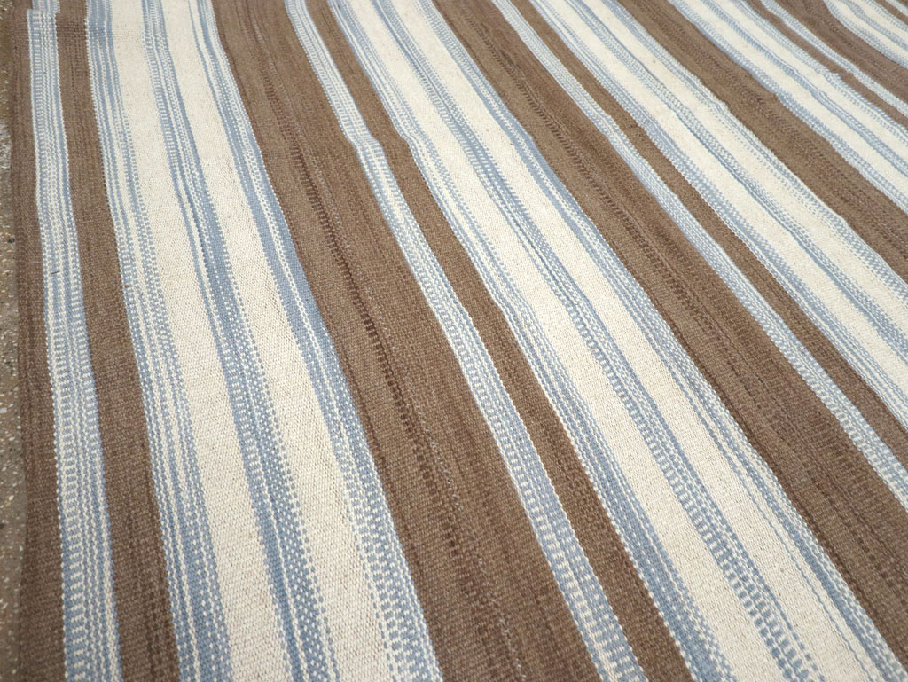 Modern Turkish Flatweave Kilim Large Carpet, No.31542 - Galerie Shabab