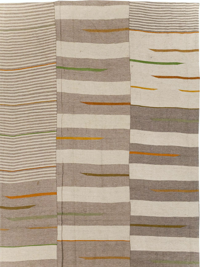 Modern Turkish Flatweave Kilim Oversize Carpet, No.31544 - Galerie Shabab