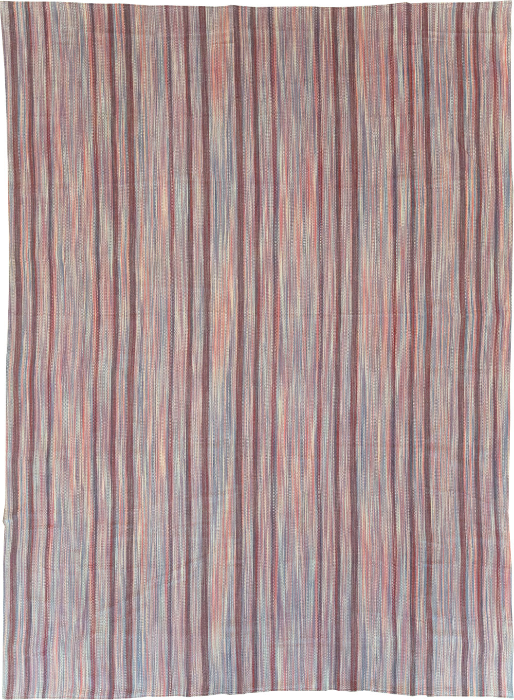 Modern Turkish Flatweave Room Size Carpet, No.31545 - Galerie Shabab