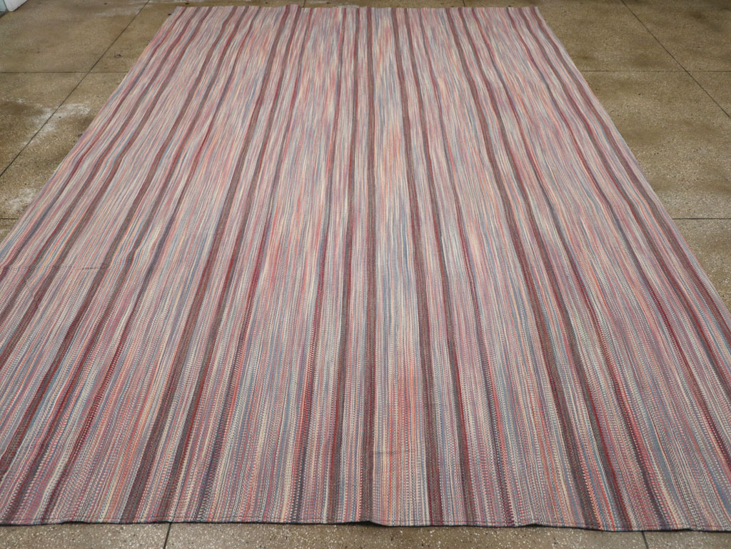 Modern Turkish Flatweave Room Size Carpet, No.31545 - Galerie Shabab