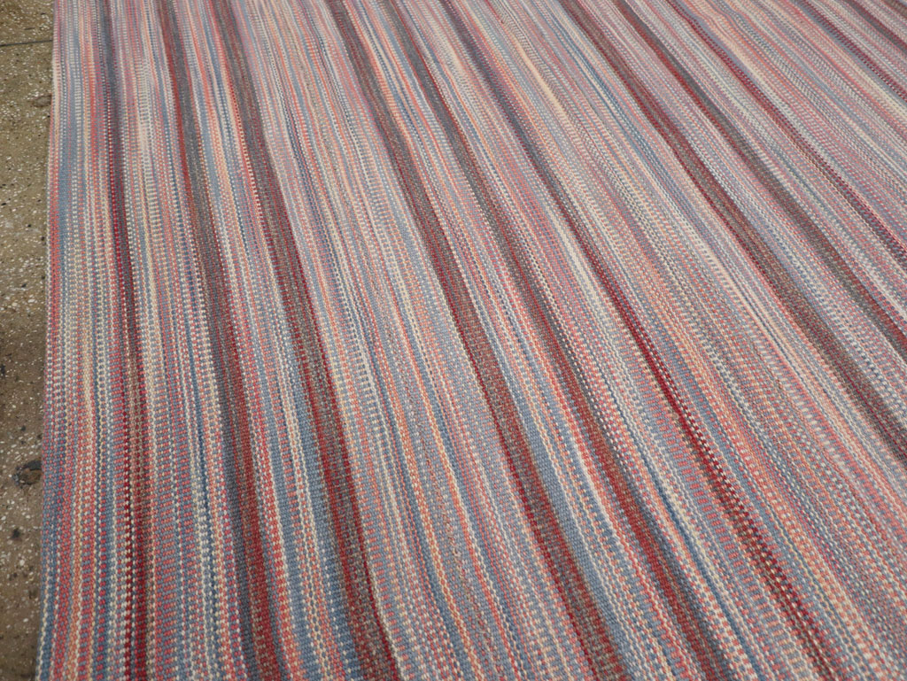 Modern Turkish Flatweave Room Size Carpet, No.31545 - Galerie Shabab