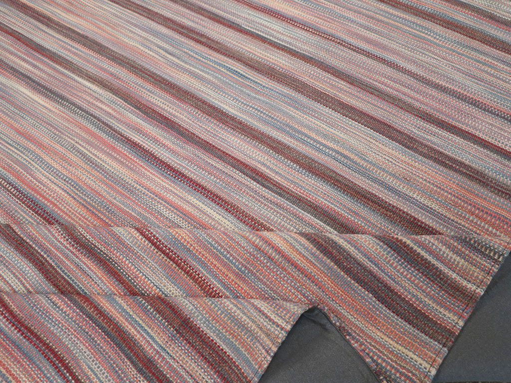 Modern Turkish Flatweave Room Size Carpet, No.31545 - Galerie Shabab