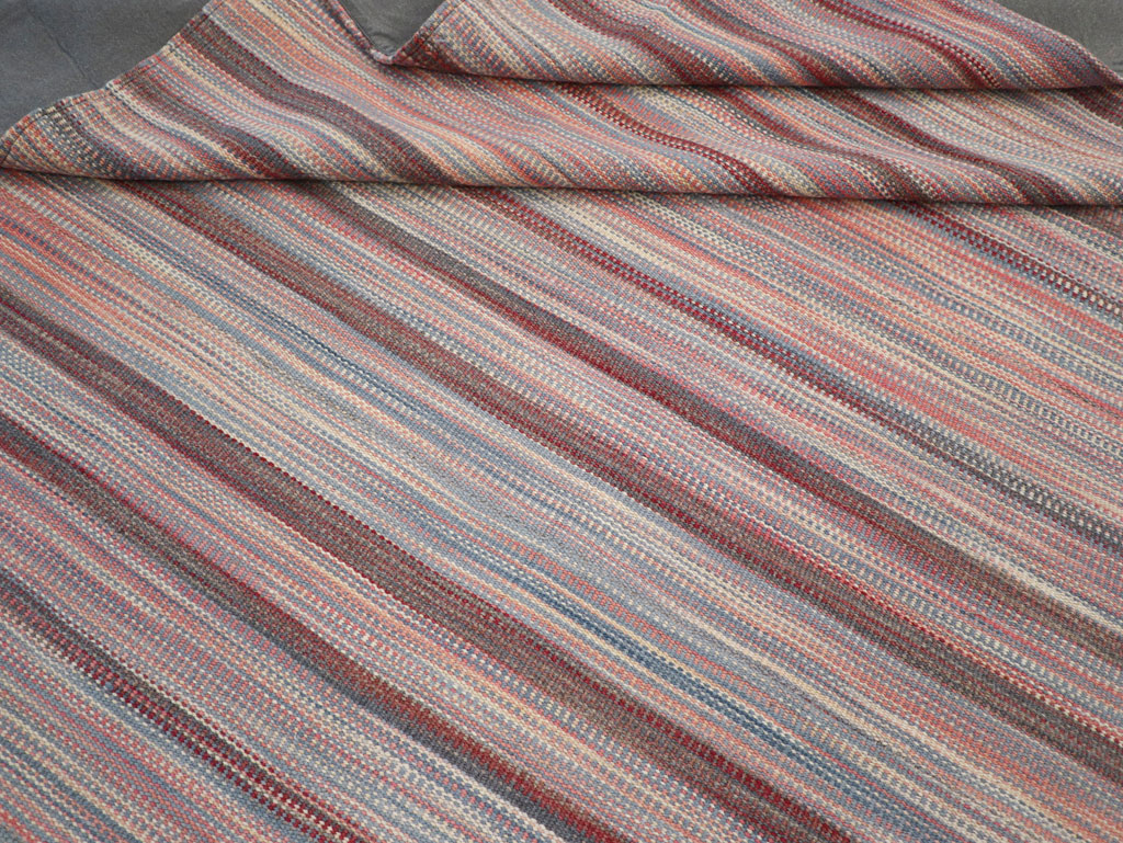 Modern Turkish Flatweave Room Size Carpet, No.31545 - Galerie Shabab