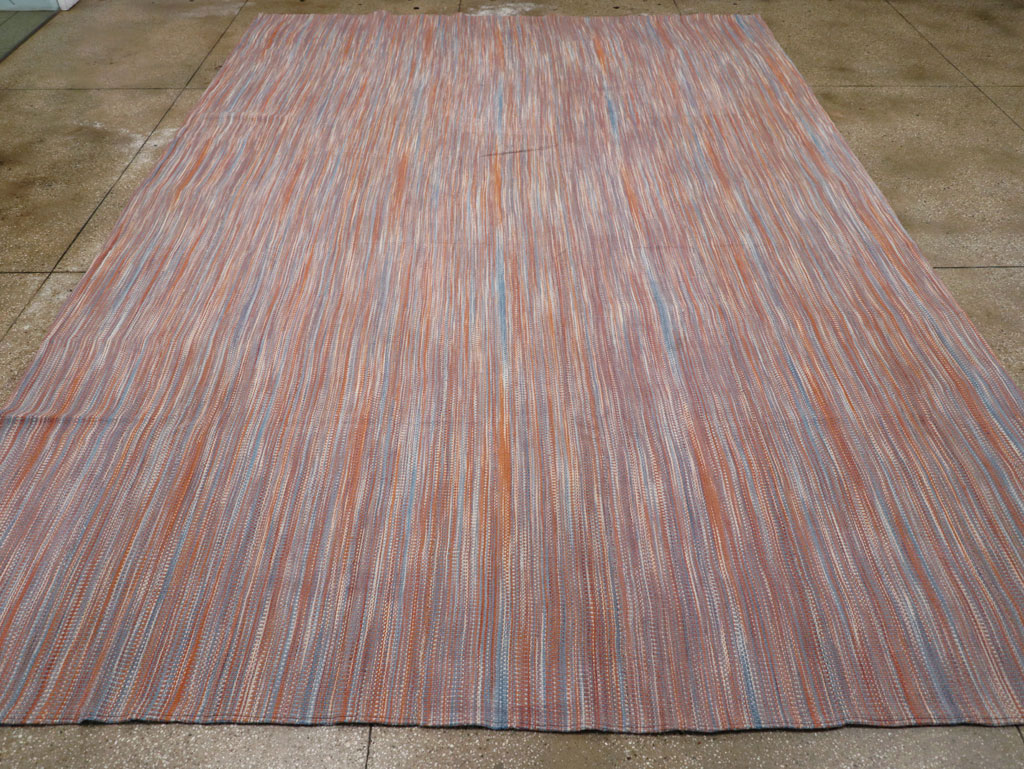 Modern Turkish Flatweave Room Size Carpet, No.31546 - Galerie Shabab