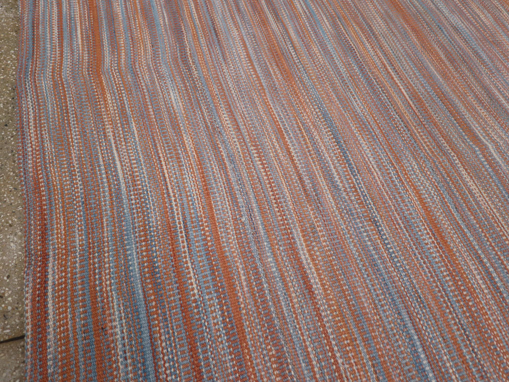 Modern Turkish Flatweave Room Size Carpet, No.31546 - Galerie Shabab