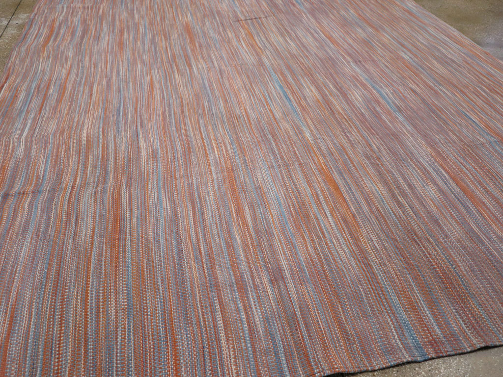 Modern Turkish Flatweave Room Size Carpet, No.31546 - Galerie Shabab