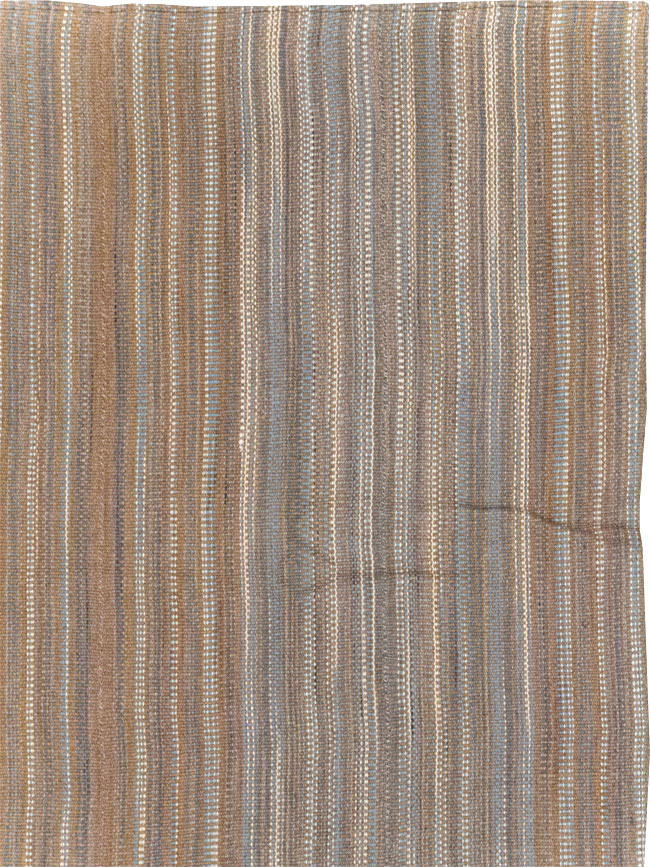 Modern Turkish Flatweave Room Size Carpet, No.31547 - Galerie Shabab