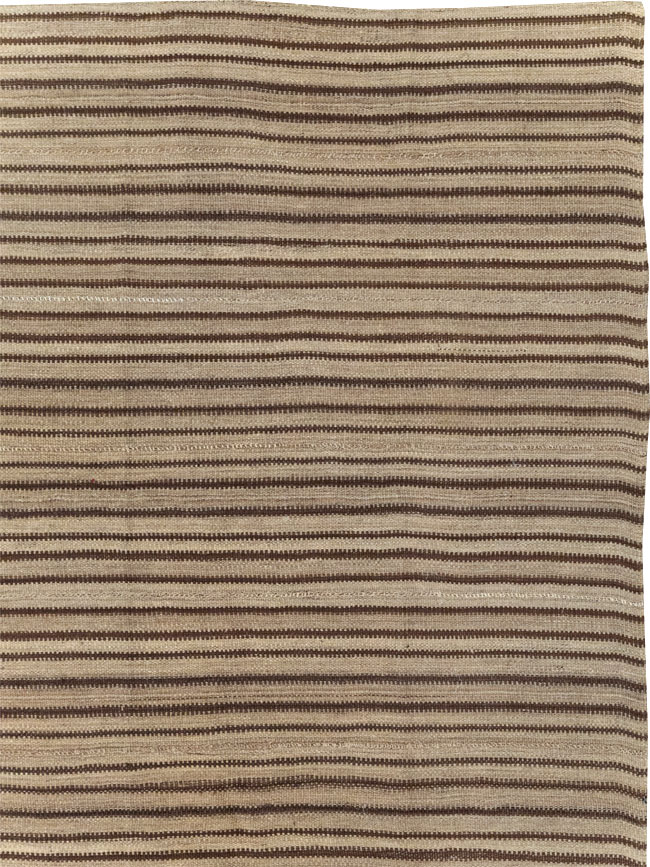 Vintage Turkish Flatweave Kilim Square Room Size Carpet, No.31549 - Galerie Shabab