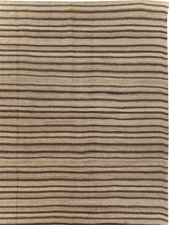 Vintage Turkish Flatweave Kilim Square Room Size Carpet, No.31549 - Galerie Shabab