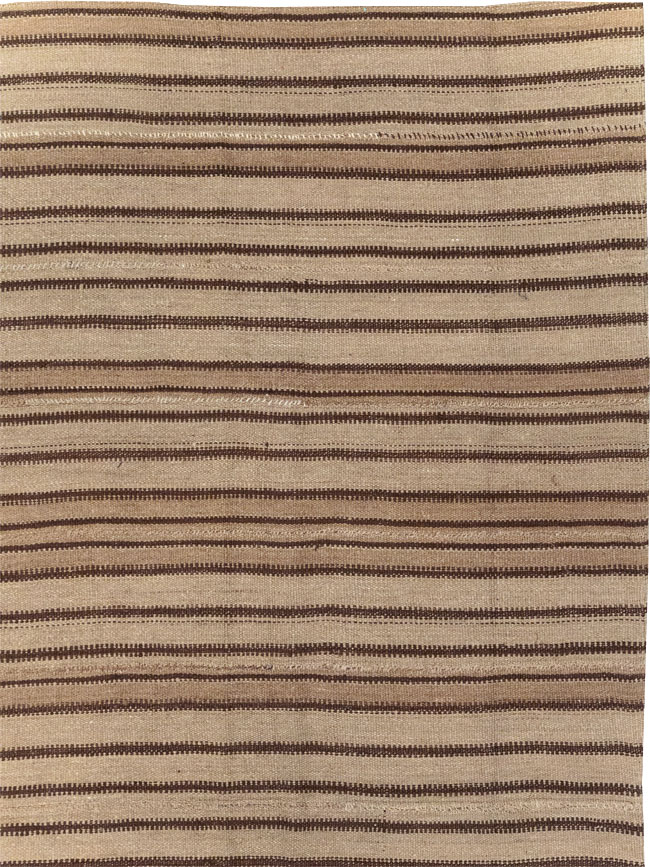 Vintage Turkish Flatweave Kilim Square Room Size Carpet, No.31550 - Galerie Shabab